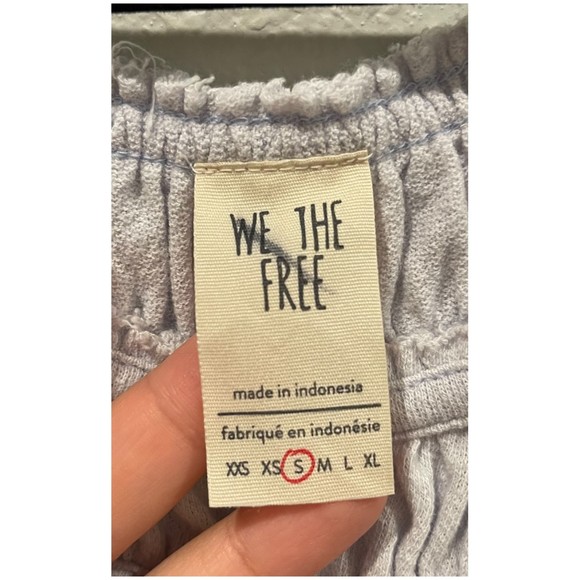 WE THE FREE Coconut Gathered Lilac Basic T-Shirt - Picture 3 of 4